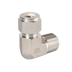 Codo 90° Macho NPT x Tubing SS316