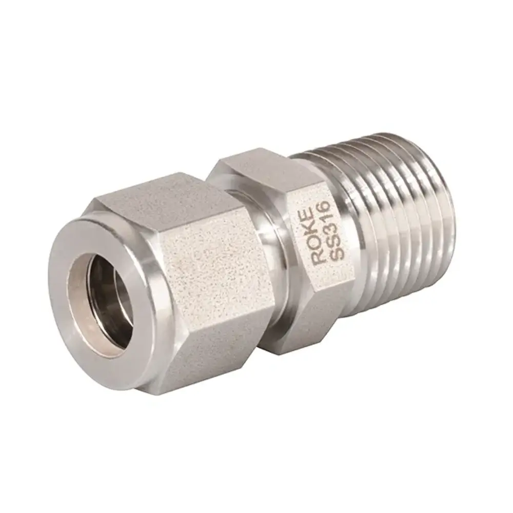 Conector Recto Macho Tubing x NPT SS316